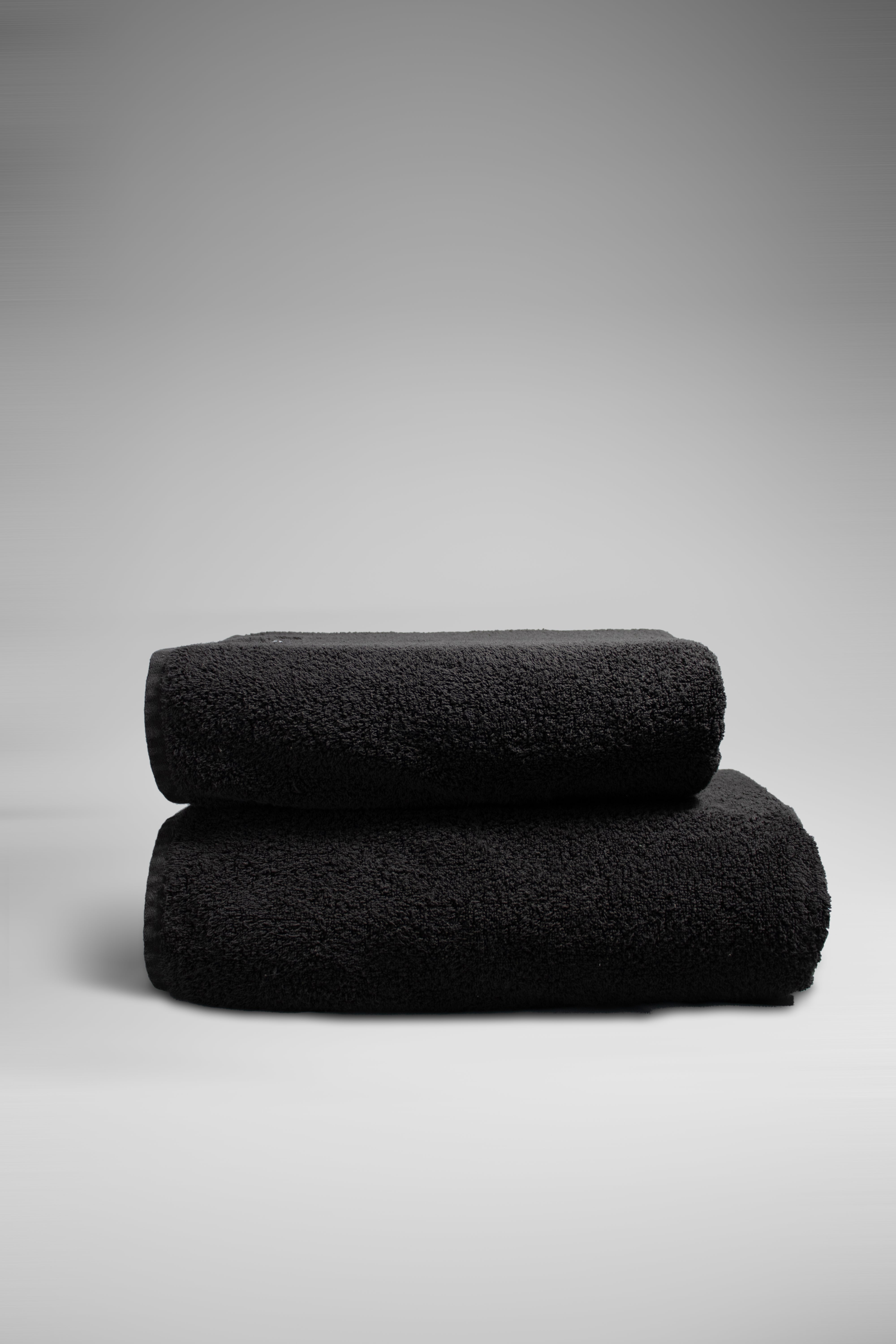 The Charcoal Towel-big bath towel-Turkish towel-side view.