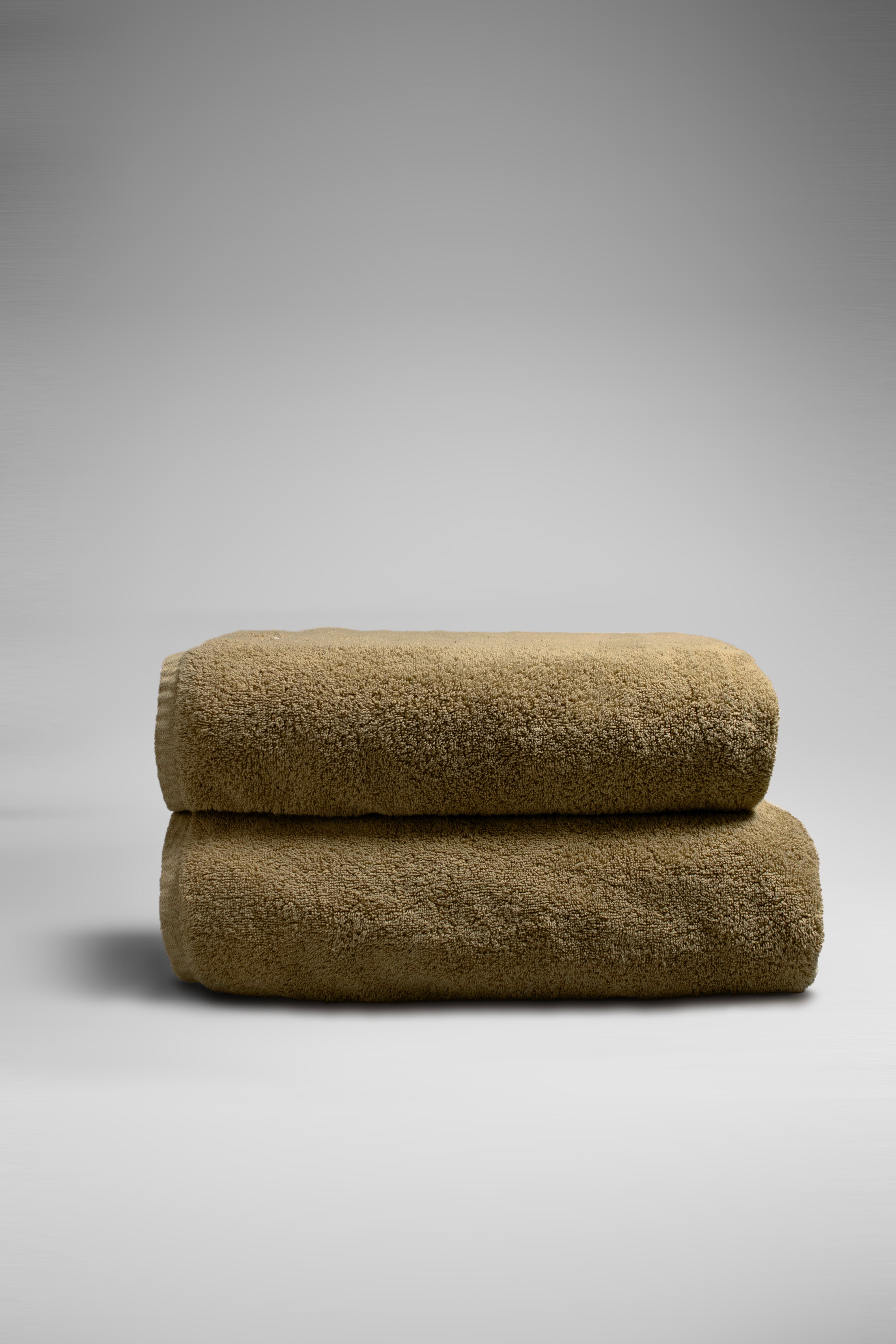 The Sandstone Towel-big bath towel-Turkish towel-side view